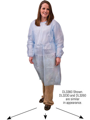 Fluid Resistant Disposable Isolation Gowns