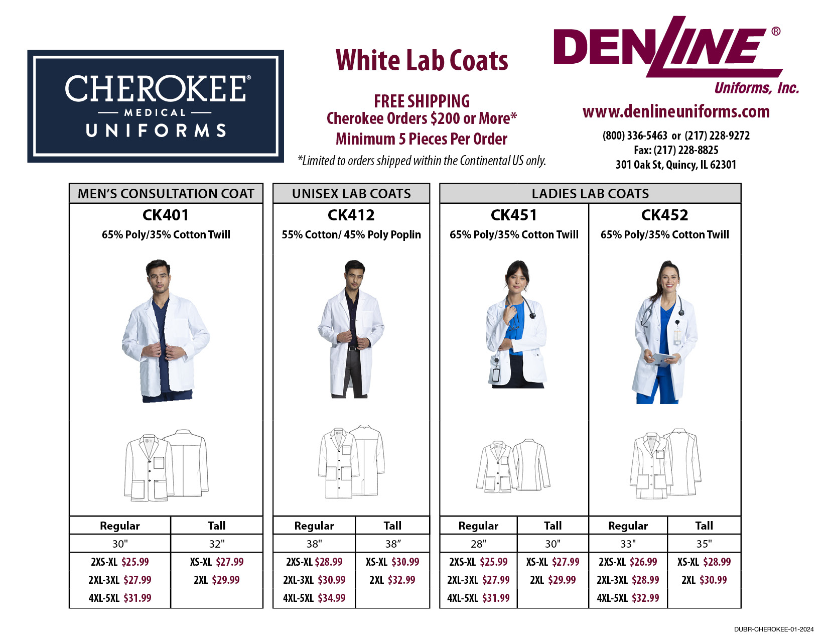 Cherokee Medical Lab Coats